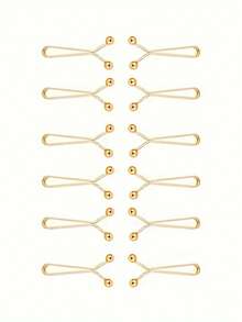 12pcs Women's Simple Hair Clips, Scarf Clips, Headband Pins, Silk Scarf Clips, Headwear Fastener Clips For Dress - A - View 7