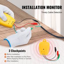 Floor Heating Mat,10 Sq.Ft. 14℉-113℉ Electric Radiant Floor Heated Warm System With Digital Floor Sensing Thermostat, 110-120V  Includes Installation Monitor, Adhesive Back For Easy Installation - 10 Sq.ft. - View 5