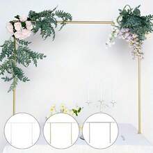 Over Table Balloon Arch Frame With Adjustable Clamps – Metal Hanging Rail Stand For Party Decorations, Wedding Table Backdrop, Birthday Celebration, Holiday And Festival Decor Display - Gold - View 2