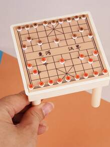 1 pièce Mini Set de table de Mahjong avec tabourets miniatures, échecs, go, blocs de construction, dames, jouets pour maison de poupée, accessoires de salle de Mahjong miniature à l'échelle 1:12, couleur aléatoire