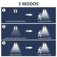 Luminarias solares al aire libre, luces nocturnas, sensor de movimiento, faros de pared para calles y jardines al aire libre, con mando a distancia, 3 modos, función a prueba de agua, adecuados para estacionamientos, jardines, terrazas, canchas de baloncesto, campos de deporte y patios.