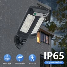 Luminarias solares al aire libre, luces nocturnas, sensor de movimiento, faros de pared para calles y jardines al aire libre, con mando a distancia, 3 modos, función a prueba de agua, adecuados para estacionamientos, jardines, terrazas, canchas de baloncesto, campos de deporte y patios.
