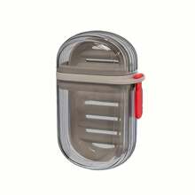 1 pieza Portajabón de viaje antideslizante y resistente al agua, apto para ducha, bañera y baño