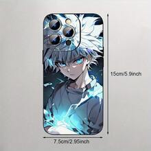 Anime Handsome Guy Shockproof Lens Protective Phone Case, TPU Black Phone Accessory Suitable For Iphone 11/12/13/14/15/16 Pro Max Or Plus Series Phone Case Gift.Galaxy S22/S23/S24 Fe S24 Plus/S25 Ultra/ - Black - View 2