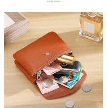 1 pièce Mini Porte-monnaie vintage végan zippé, porte-cartes de crédit authentique, en PU, portefeuille pour femmes, porte-cartes authentique portable et portefeuille pour femmes, cadeaux de demoiselle d'honneur, cadeau pour femmes, cadeau d'anniversaire, cadeau amusant, petits cadeaux, idées cadeaux