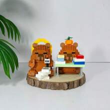 Set de blocuri de construcție Capybara drăguțe cu peste 500 de bucăți, decor de masă și ameliorarea stresului, cadou pentru casă/birou, figurină DIY, potrivit pentru ziua de naștere, Ziua Tatălui, Ziua Mamei, nuntă, absolvire