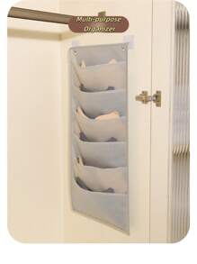 1pc Over-The-Door Multi-Layer Hanging Organizer - Large Capacity Storage Pouch For Stationery, Books, Magazines, Underwear & Clothes