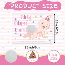 48pcs Baby Shower Game Scratch Cards,Gender Reveal Scratch Cards,Icebreaker Game, Door Prize, Baby Shower Party Activity,Baby Shower Party Decoration,Party Supplies,Party Game & Decorations,Gender Reveal Decorations,Gender Reveal Games - Multicolor - View 5