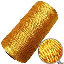 219 Yards/Roll 1.5mm Polyester Metallic Glitter Rope, 100% Polypropylene Tassel Metallic Cord For Hats, Bags, Wallets, Shoes, Plant Hangers, DIY Crafts - Multicolor - View 6