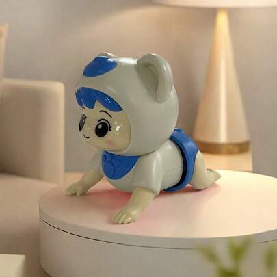 1个音乐婴儿爬行娃娃，适合12个月以上的宝宝 - 学习爬行指导、抬头训练、早期教育、边唱边爬、爬行引导攀爬音乐娃娃，儿童节礼物