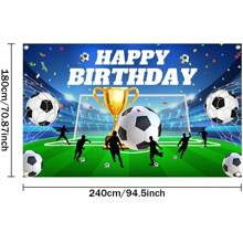 1pc Customized Birthday Background Cloth, Football Theme Party Banner, Customize & Name, Birthday Party Background Cloth For Celebration, Anniversary Decoration, Customize Birthday Party Background, Birthday Hanging Porch Sign Banner Decor For Men, Customize Birthday Party Decoration With Photo & Age, Personalized Party Decoration