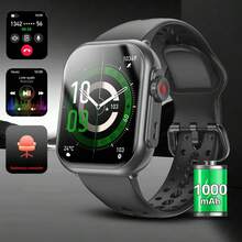 ESFOE LIGE新款智能手表1000mAh超大容量电池，100+运动模式，支持自定义表盘，天气预报，LED手电筒，音乐播放，语音助手，时尚女士多功能智能手表