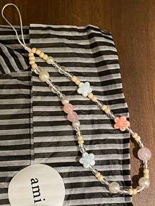 复古陶瓷花相机或手机吊饰 - 小巧精致，完美的节日配饰