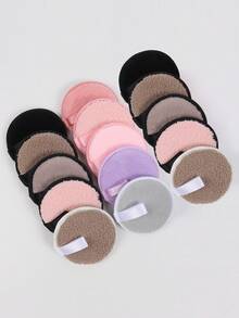 5/10/15/20片可重复使用卸妆棉，颜色随机，双面可水洗卸妆巾，面部和皮肤护理柔软圆形海绵清洁垫，用于去除浓妆和面部床上用品，适合所有肤质