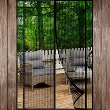 Màn chống muỗi bằng polyester màu đen Well Home có dây đai Velcro - Kích thước 130x150 cm. Miễn phí vận chuyển 24/72h. - màu đen - Xem 3