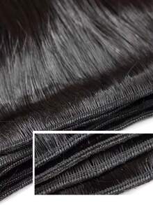 Uveous Brazilian Straight Bundles Human Hair 16 18 20 Inch, 12A Grade, 100% Unprocessed Virgin Human Hair Extensions, Natural Black (10-34) - Natural Black - View 6