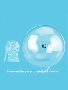 Balon Gelembung Raksasa 30 Inci - Balon Bulat Non-Elastis dengan Dua Nozzle, Cocok untuk Dekorasi Bunga & Makanan Ringan, Dekorasi Pesta Ulang Tahun & Liburan, dan Susunan Hadiah Kejutan - Clear - View 16