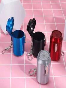 1 件金属烟灰缸 - 便携式迷你烟灰缸，适用于汽车、卧室、客厅 - 创意不规则形状烟灰缸 - 男士理想礼物 - 彩色 - 查看 4