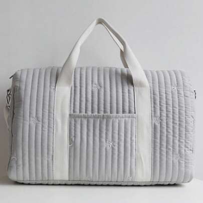 1 pieza Bolso de viaje de gran capacidad para viajes cortos, bolso de hombro mensajero tipo Boston de almacenamiento ligero para mamá