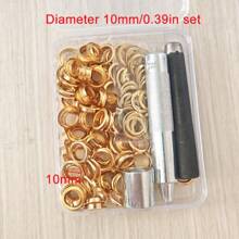 100 zestawów 6/8/10mm przelotka metalowa mix z wzorem przelotka narzędzia zestawy okrągłych pierścieni do majsterkowania skórzanego rzemiosła naprawa obuwia torba odzież pasek kapelusz akcesoria