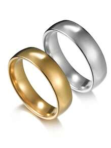 1 Pc Simple 6mm Titanium Ring Women Men Prevent Allergy High Polished Wedding Rings Stainless Steel Couple Finger Jewelry Gifts