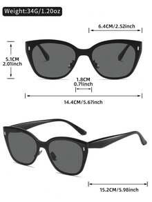 LINFEMAND Fashion Cat Eye Frame Glasses For Women, Stylish Acetate Material Decor, Suitable For Daily Wear, Driving, Summer Vacation, Photography, Gifting