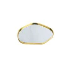 1PC Modern Tray With Mirror Finish - Versatile - Light Luxury Golden Metal Organizer Tray, Perfect For Jewelry, Perfume, Cosmetics & More - Home Decorative Tray, Vanity Living Room Bathroom Bedroom Countertop Decor For Women Storage Organizer Travel Essentials Gift Back To School