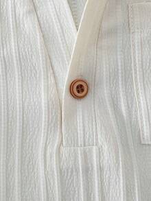 3pcs/Set Boys' Summer V-Neck Button Pocket Short Sleeve Casual T-Shirt, Versatile Daily Wear - Multicolor - View 4