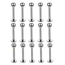 10pcs 16G Stainless Steel Labret Lip Piercing Stud Bar Ball Ear Helix Cartilage Earrings Ombligo Ear Tragus Piercing Body Jewelry