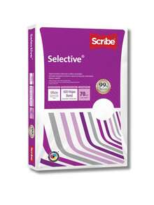 Paquete de 500 hojas blancas Selective papel de alta calidad tamaño carta para impresora copias papelería tareas escolares y uso diario oficina textura suave y resistente - Blanco - Ver 3