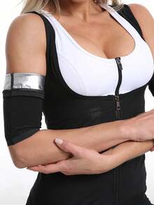 1 par, Nuevas prendas de modelado para mujer para primavera y verano, cubiertas para brazos propensas al sudor para deportes al aire libre, equipo de protección para fitness, mangas para brazo resistentes al sudor, tirantes reductores de brazo, adecuado para fitness, yoga y accesorios de gimnasio - Multicolor - Ver 14