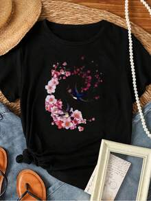 Women T-Shirts - 黑色 - 查看 1