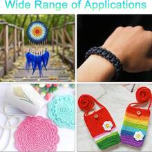 219 Yards/Roll 1.5mm Polyester Metallic Glitter Rope, 100% Polypropylene Tassel Metallic Cord For Hats, Bags, Wallets, Shoes, Plant Hangers, DIY Crafts - Multicolor - View 10