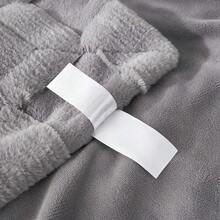 Checkered White Faux Rabbit Fur Throw Blanket, Soft Fuzzy Fluffy Minky Cream Furry Blankets For Couch, Bed (50 * 60 Inches Ivory) - 灰色 - 查看 7