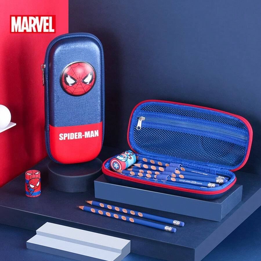 Disney Spider-Man Large Capacity 3D Shaped Pencil Case, EVA Red, Back To School Essential,Back To School - Single Piece - View 1
