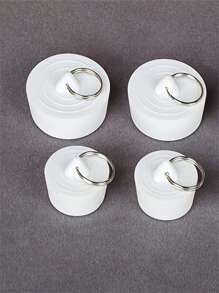 4pcs Bathroom Sink Drain Plugs - Rubber Sealing Plugs, Dustproof And Waterproof Back To School