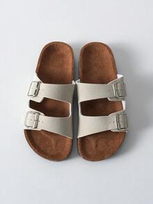 Tropiscape Fashion Buckle Flat Cork Slippers Summer Beach Slip On Outdoor Casual Slipper Vacay Vibes Vacation Relax Beach Autumn Winter Gifts