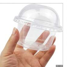 10pcs/20pcs/30pcs 250ml/360ml/500ml Round Mousse Cups With Lids, Dessert And Party Food Containers, Covered Food Containers Suitable For Desserts, Cakes, Fruits, Living Room, Kitchen And Office, Wedding, Party, Birthday, Holiday And Party Supplies