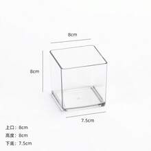 方形亚克力透明盒，一体式防漏容器，适用于花卉、植物、水培 - 無色 - 查看 12