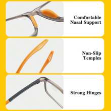 5 Stücke rechteckige leichte Lesebrille mit farbigen Bügeln, rutschfestes Design, minimalistische und Lesebrille für Männer und Frauen