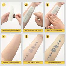 INKARTLINK INKARTLINK 1 pieza Tatuaje temporal de Cruz y Alas | Fórmula de plantas herbales semi-permanente | Realista, duración de 15 días | Resistente al agua 1-2 semanas | Tatuaje falso de nicho | Etiqueta engomada de estilo gótico