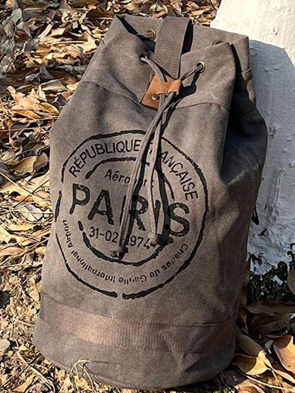 Men's Fashion Bag - A Comfortable And Durable Commuter Tote Bag, Daily Bucket Bag, Wallet, Drawstring Bag, Men's Bucket Wallet, Clutch, With Drawstring