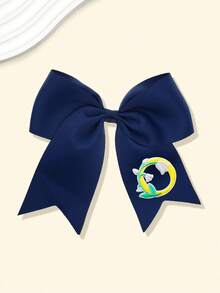 1个26个字母A-Z刺绣蝴蝶结马尾发夹，时尚女孩礼物，青少年女孩发夹，适合节日、派对、学校等场合。 - 藏蓝色 - 查看 31