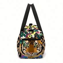 Tiger Pattern Printed Large Capacity Travel Duffel Bag Travel Bag Handbag Luggage Bag For Travel For Business For Vacation Holiday Portable Multifunction Unisex Weekender Bags