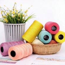 219 Yards/Roll 1.5mm Polyester Metallic Glitter Rope, 100% Polypropylene Tassel Metallic Cord For Hats, Bags, Wallets, Shoes, Plant Hangers, DIY Crafts - Multicolor - View 3