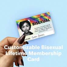 Custom Photo Gay ID Card, Custom Gay Lifetime Membership Card, Custom LGBT Pride Card, Prank Rude Joke Friend Colleague Gift Idea, Joke Meme, Funny Gift - Multicolor - View 6