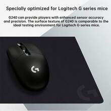 Logitech 双面硬质/布质游戏鼠标垫 - 低摩擦光滑表面和精准追踪 | 防滑橡胶底座 | 适用于 FPS/MOBA/ 的专业电竞鼠标垫 - G240 - 查看 2