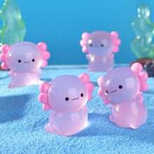 6/12 件发光迷你树脂美西螈小型美西螈小雕像，可隐藏在黑暗中发光的微型人物模型，适用于微型花园景观装饰工艺派对礼品玩具（颜色随机） - 彩色 - 查看 7