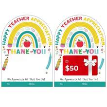1/2/3/5/8pcs Teacher Appreciation Card & Gift Card Holder Sets | Designs For Teacher Appreciation Gifts, Christmas, And Graduation | Reusable Pocket Cards For Easy Gift-Giving And Expressing Gratitude - Multicolor - View 5