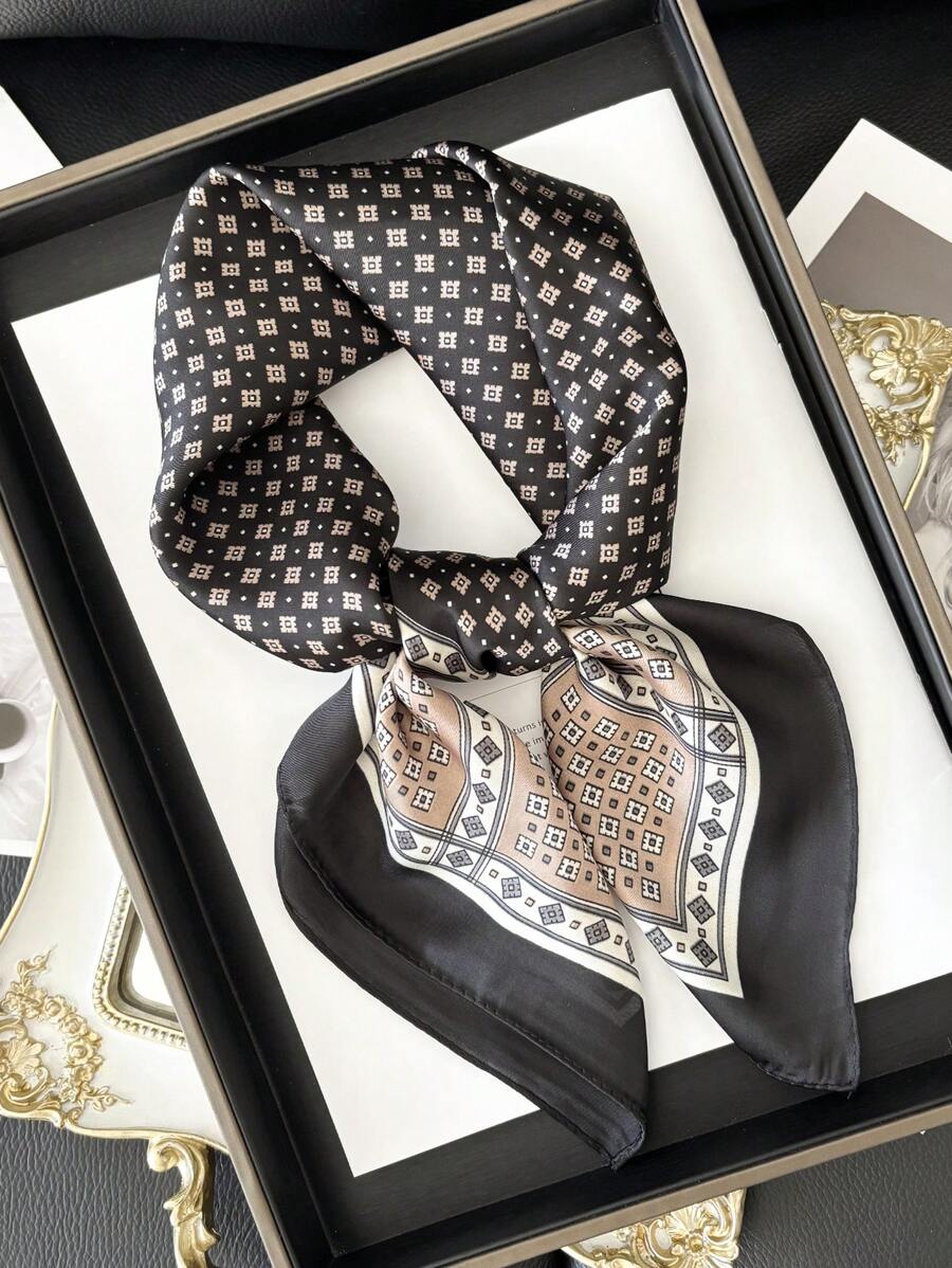 1pc Hair Accessories Scarfs For Men Women Female Neck Scarf Square Hair Scarves Head Band Shawls Wraps Neckerchief Bandana Women